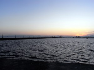 南防波堤の先端からの風景
