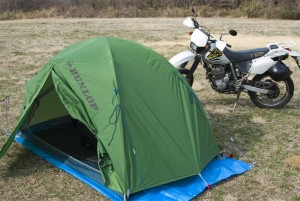 バイクとテント